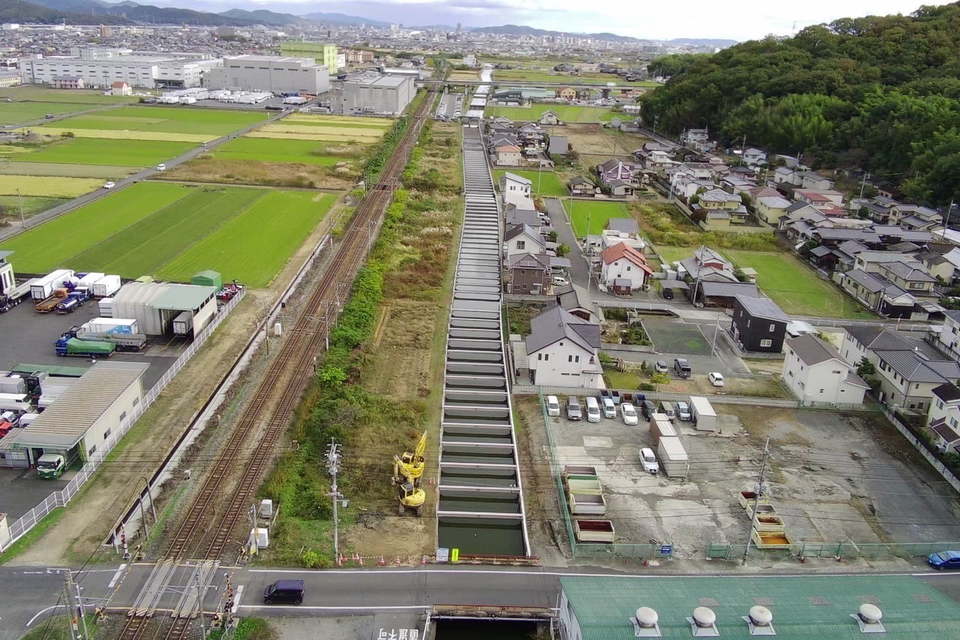 東六間川1地区第5-1工区 排水路工事の画像01
